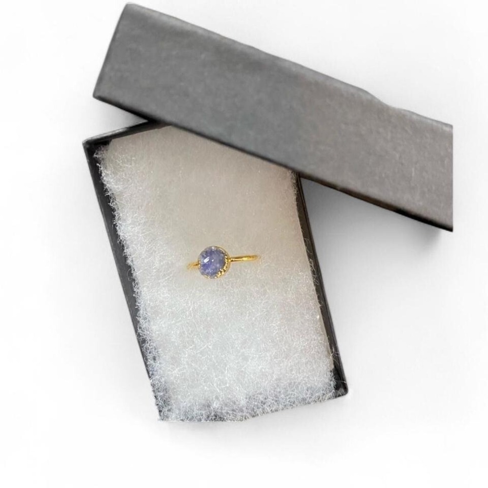 Dainty Raw Druzy Boho‎ Ring